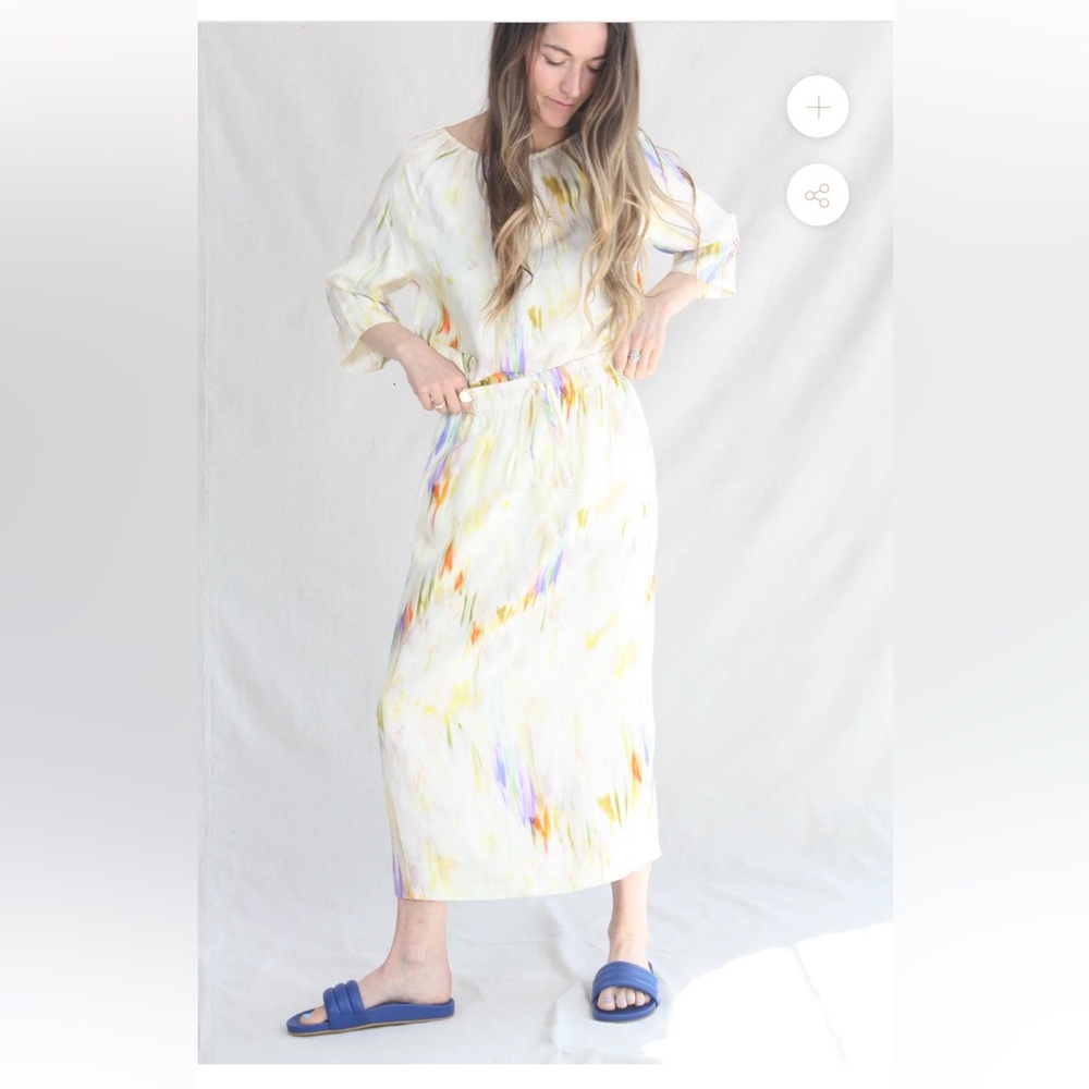 Robedjer Claire Sungaze watercolor Skirt midi straight printed S
